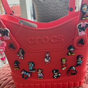 CROCS Red Bag with Disney Characters